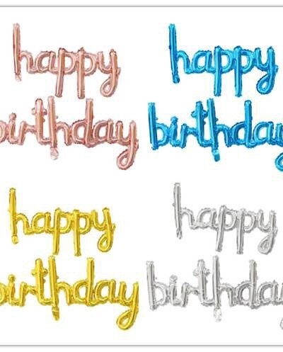 Happy Birthday foil balloons