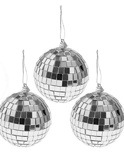 Mirror Disco Ball (Silver) (3 Piece)