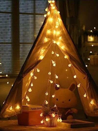 25 Bubble Ball String LED Fairy Lights for Home and Outdoor (4 m, Warm White)
