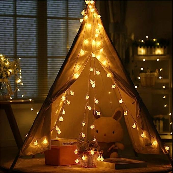 25 Bubble Ball String LED Fairy Lights for Home and Outdoor (4 m, Warm White)