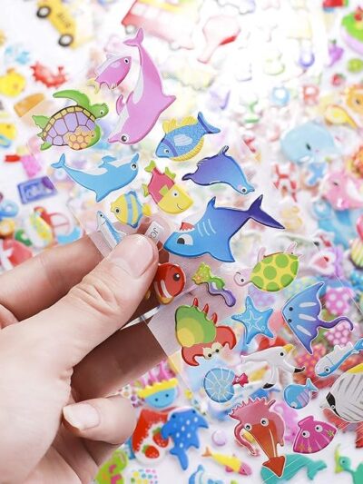 Cartoon Polyvinyl Chloride Puffy 3D Cute Stickers (10 sheet)