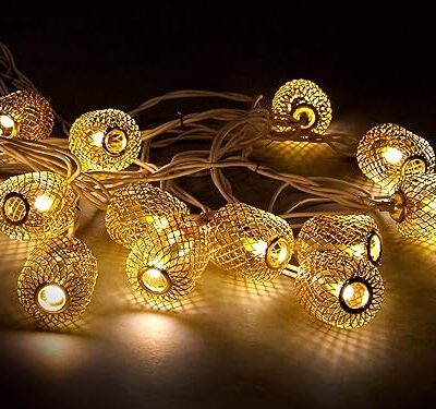 Star Beam 16 LED String Light | Warm White,Pack of 1