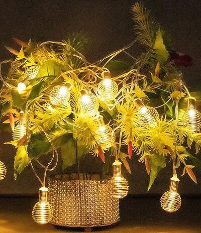 16 LED Metal Drop long Fairy String Lights, 3 Meters Metal Drop String Lights
