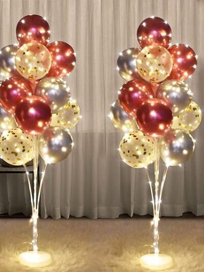 Floor Balloon Stand Kit with String Light Balloon Holder