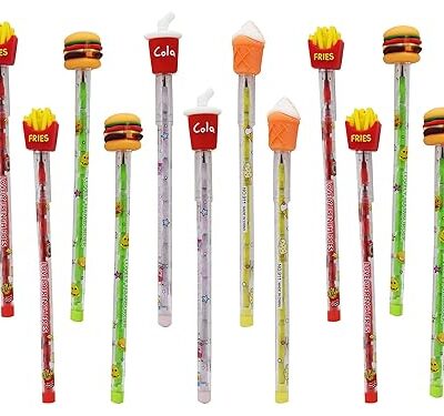 Cartoon Pencils Push Pencils for kids set of 12