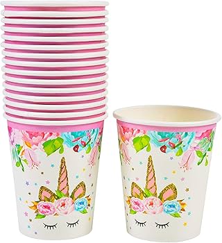 Unicorn Paper Glass 10PC for Unicorn birthday party items