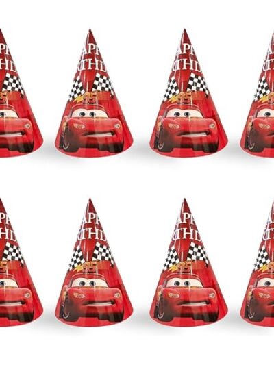 Disney Cars Theme Paper Caps 10pc for cars birthday theme party hats birthday baby hats, led party hat for birthday baby