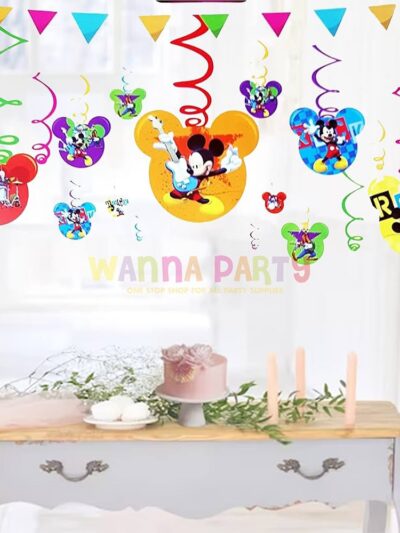 Mickey Mouse Party Hooter 6pc party whistle mickey mouse party decoration THEME PAPER HOOTERS