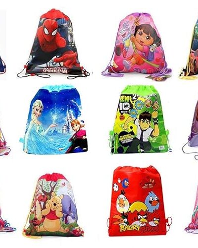Cartoon Printed Kids Haversack Bags (Pack of 12)