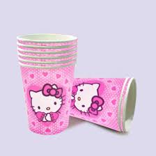 Hello Kitty Theme Paper Glass
