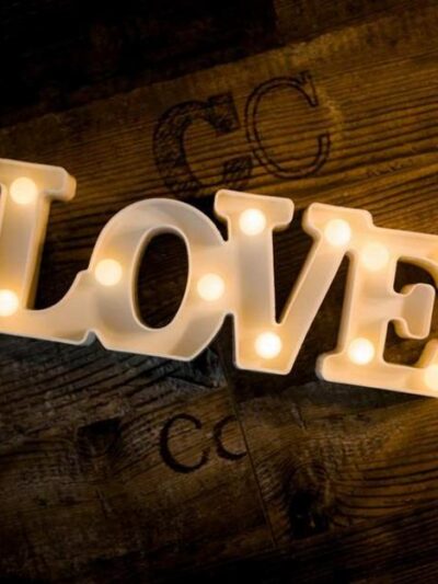 LOVE Word Light White