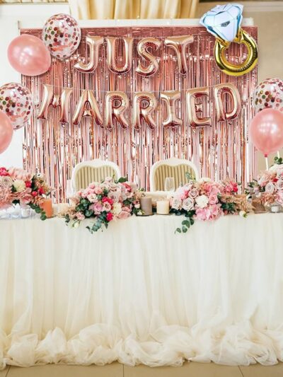 Just Married Foil Balloon wedding party balloon photoshoot balloons bride to be party foil balloons