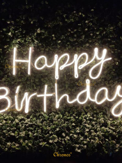 Big Happy Birthday Neon Sign Light | 12" x 24"