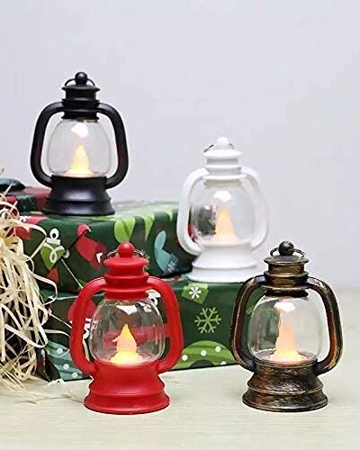 Vintage Retro Lamp Mini Hanging Lantern LED Light for Festive Decoration Pack of 24