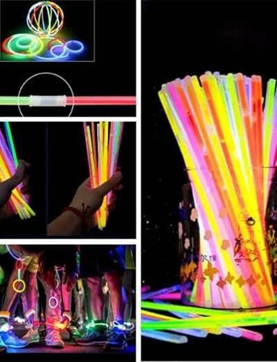 Party Glow Sticks 100PCS party props and halloween party glow sticks and glow bands