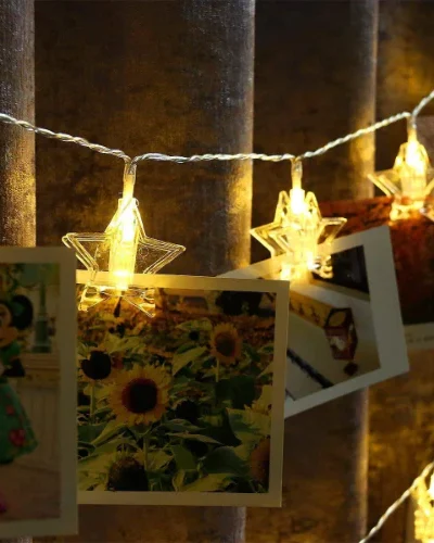 Star Photo Clip Lights - Warm White LED