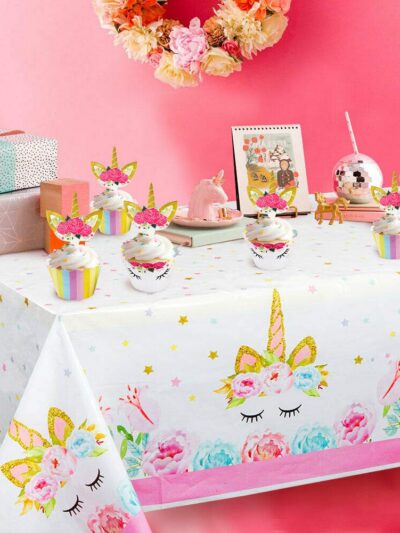 Unicorn Table Cover 4X6SIZE for Unicorn birthday party items