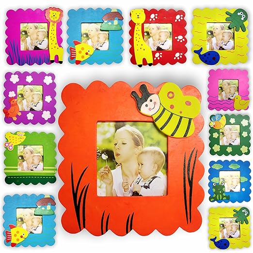 Wooden Photo Frames with Stand 12 pcs