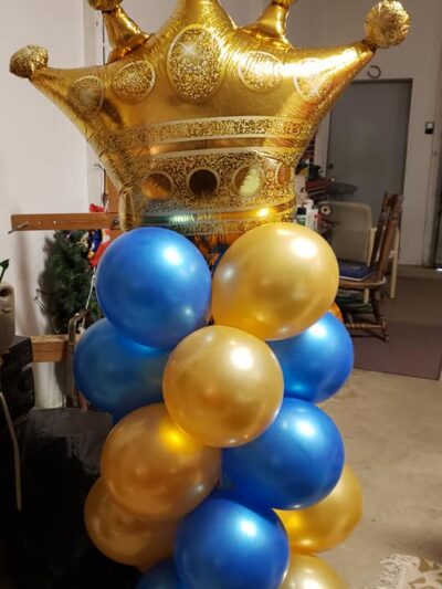 Royal Crown Theme Balloon Pillar Decoration