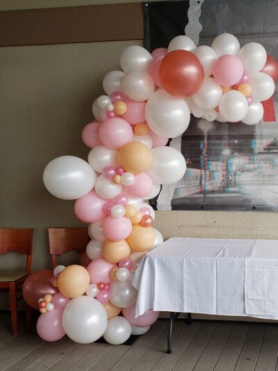 Pastel and Rose Gold Organic Balloon Garland