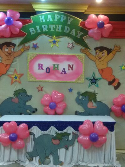 Jungle Book & Mushroom Kingdom Kids Birthday Stage Decoration